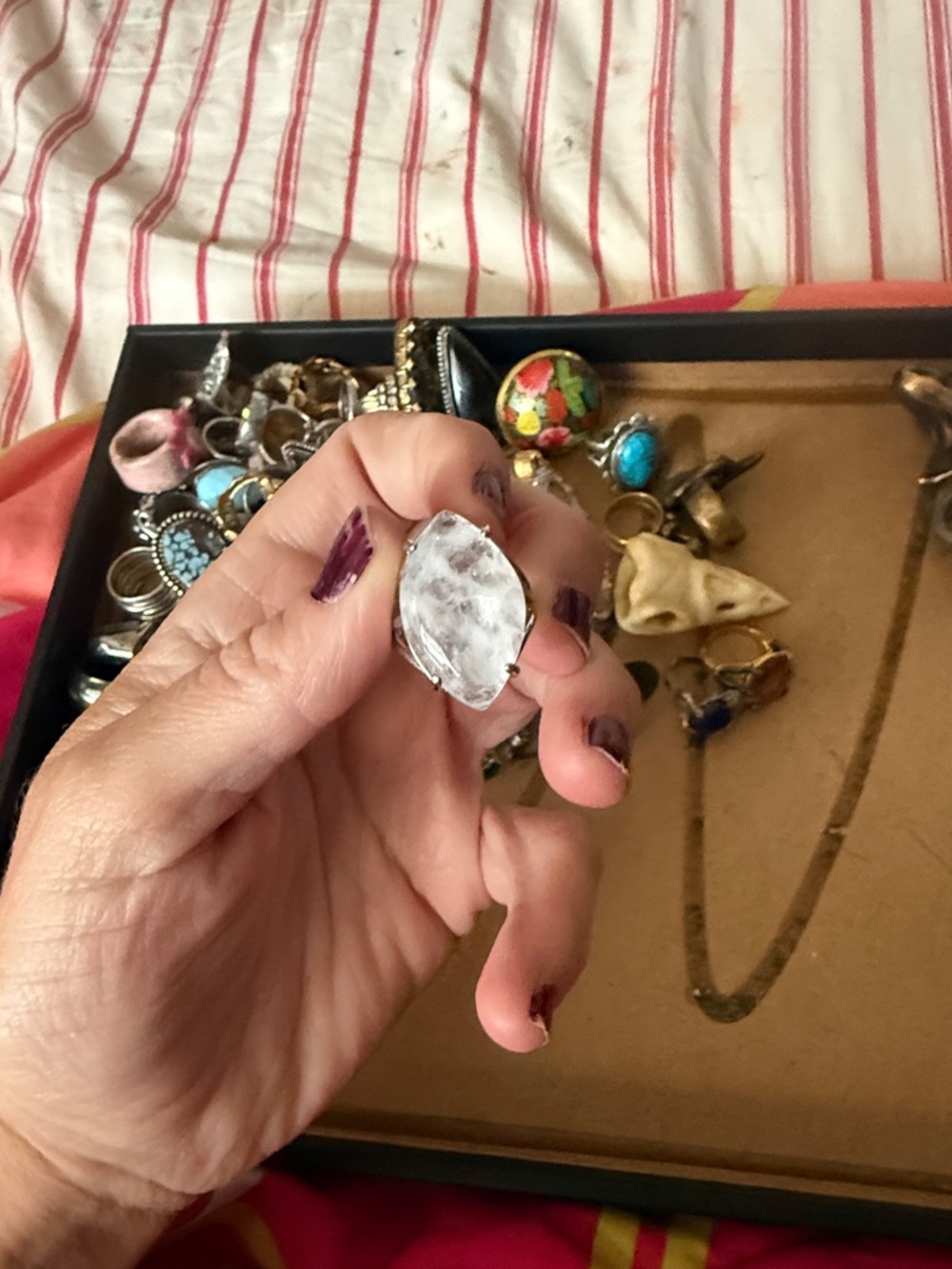 Clear Quartz Statement Ring - Women's Fashion Jewelry